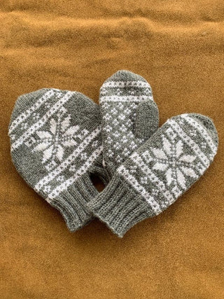 Gray and White LINED - Nonwool