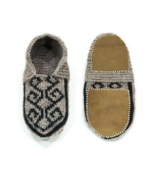 Beige and Black Slipper Socks