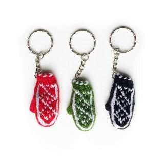 Miniature Mitten Keychain Ring