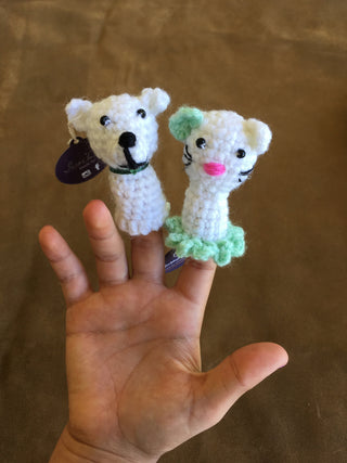 Finger Puppets. Set of 2 : Dog and Cat