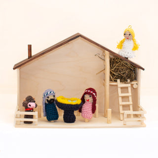 Nativity Finger Puppets Set of 5: Mary, Joseph, Jesus, Angel, Cow