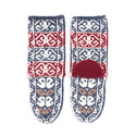 Navy, Maroon, Off-white Mukluk Womens Long Slippers - No Suede