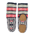 Navy, Green, and Red Mens Long Slippers Socks