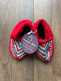 Red, Teal and Gray Kids Slipper Socks