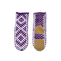 Purple and White Long Mens Slipper Socks