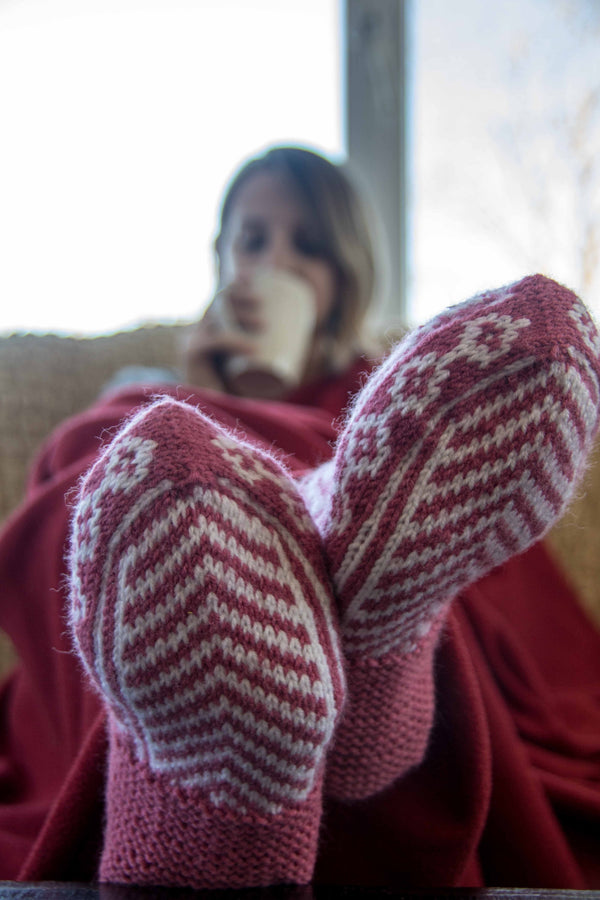 Knit Slipper Socks -No Suede-  Mystery Lot