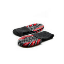 Black, Gray, and Glittery Red Slipper Socks