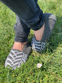 Gray and White Slipper Socks