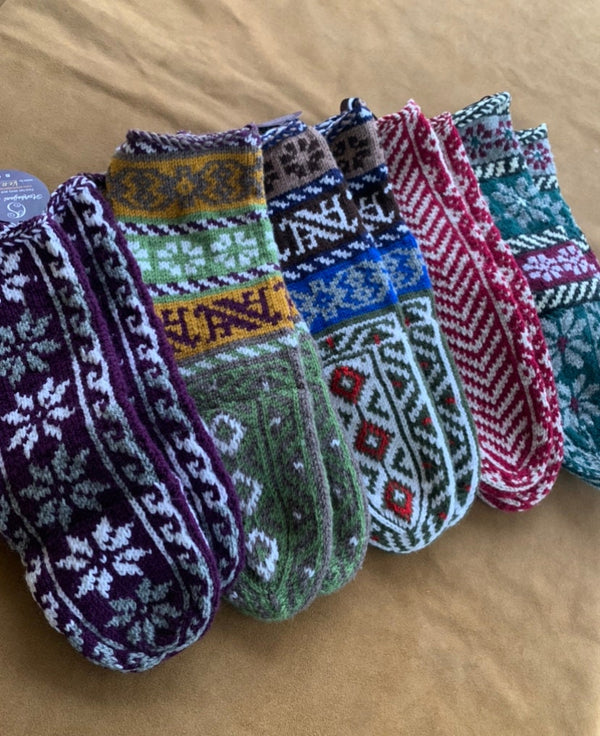 Long Knit Slipper Socks- No Suede - Mystery Lot