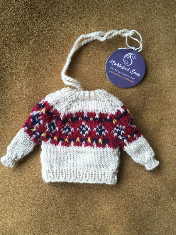 Custom Mini Knit Sweater Ornament to match your Sweater.